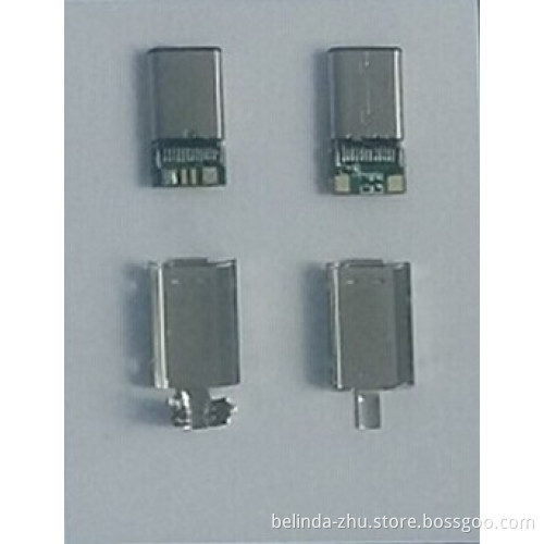 USB C Type with Capacitor and Resistor 3.0 Soldering 10 Pin